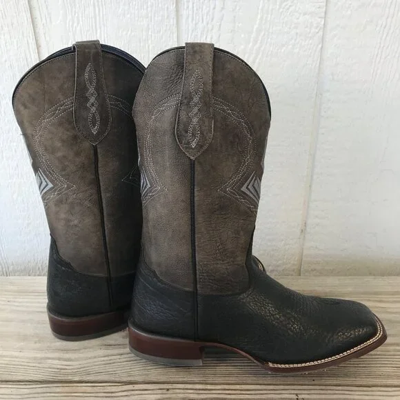 Cody James Bull Shoulder Mens Black Gray Leather Western Boots Mens 9 D BBH4 - Picture 3 of 13